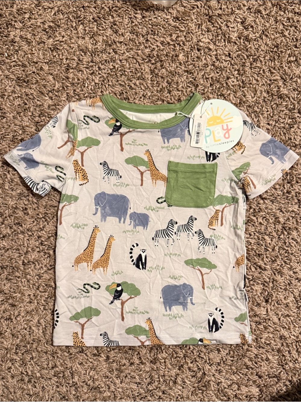 Little Sleepies Safari Friends Toddler Tee